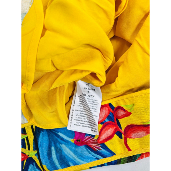 FARM Rio Tropical Yellow Mini Dress - Picture 7 of 12